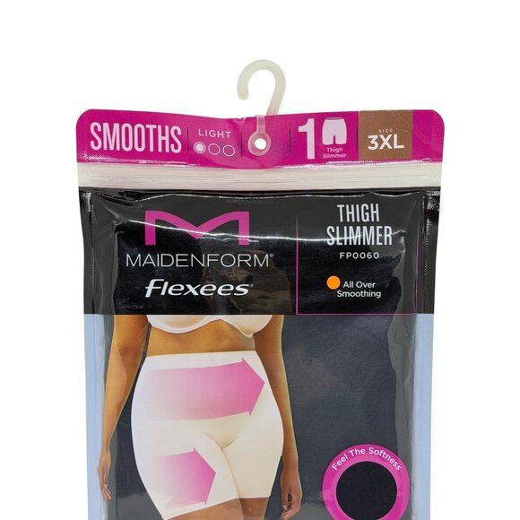 NWT Maidenform Flexees Thigh Slimmer FP0060 3XL Light All-over Smoothing Control - Picture 2 of 3